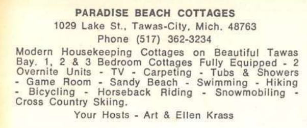 Paradise Beach Cottages (Paradise Beach Resort) - Old Postcard View